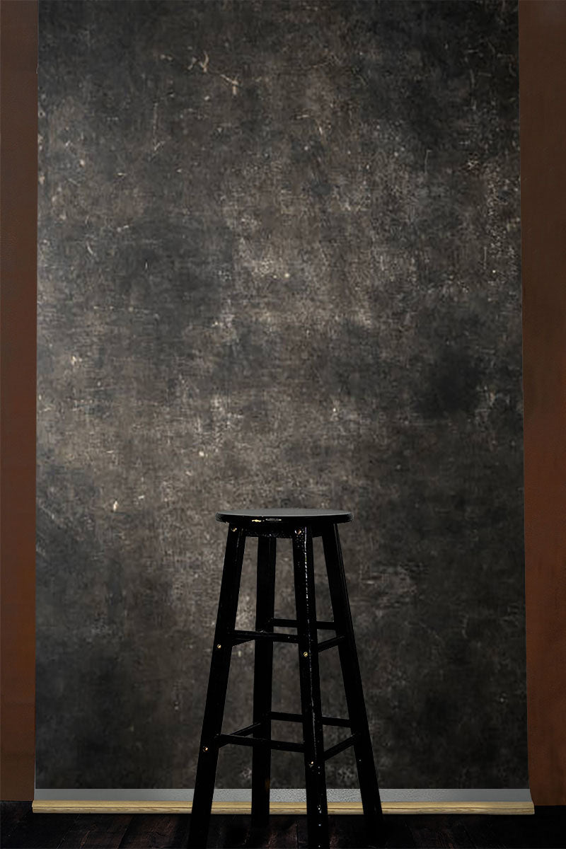 Clotstudio Black Textured Hand Painted Canvas Backdrop #clot543