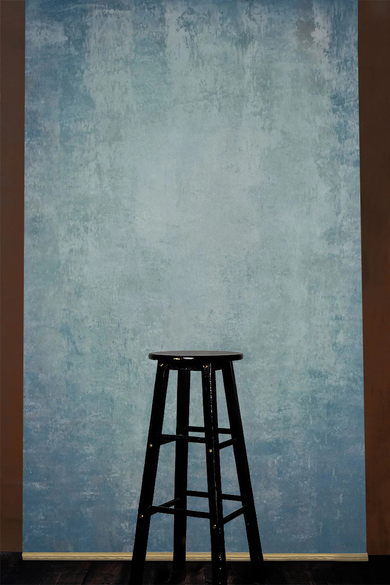 IN STOCK-Clotstudio Abstract Gray Blue Spray Textured Hand Painted Canvas Backdrop #clot 7