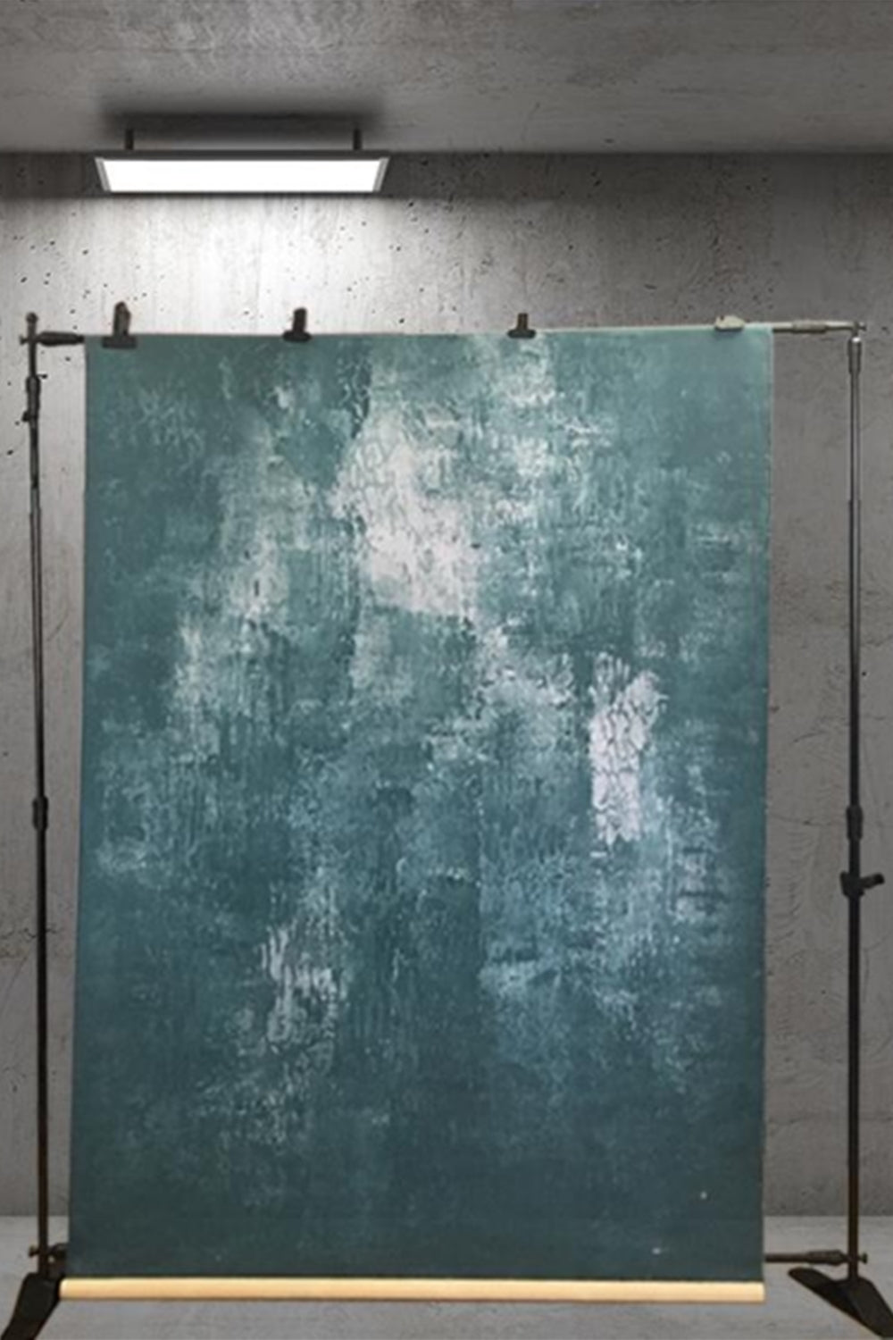 RTS-Clotstudio Abstract Teal Grey Spray Textured Hand Painted Canvas Backdrop #clot 2