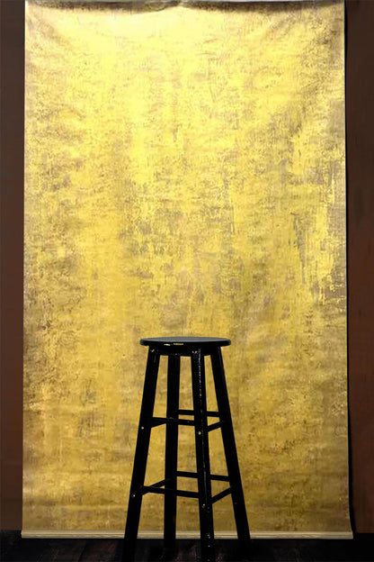 Clotstudio Abstract Golden Textured Hand Painted Canvas Backdrop #clot422