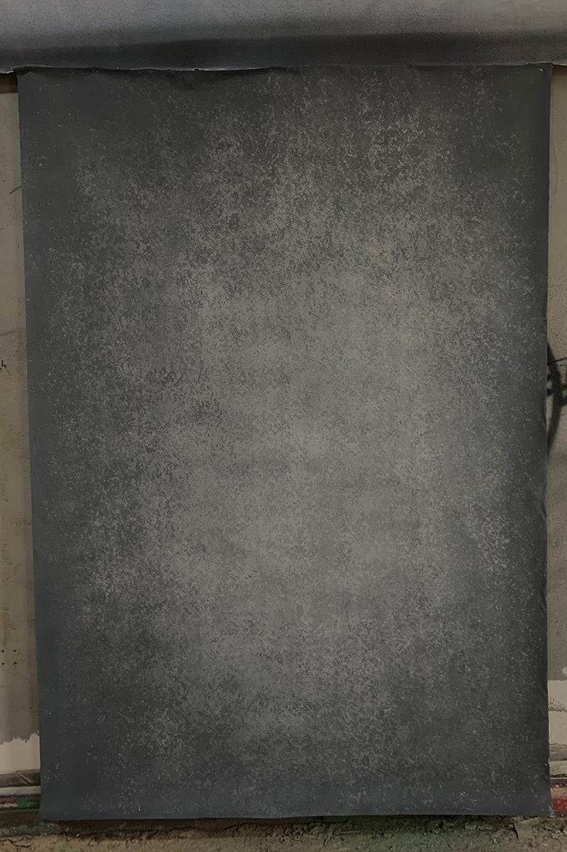 Clotstudio Abstract Black Grey Textured Hand Painted Canvas Backdrop #clot444