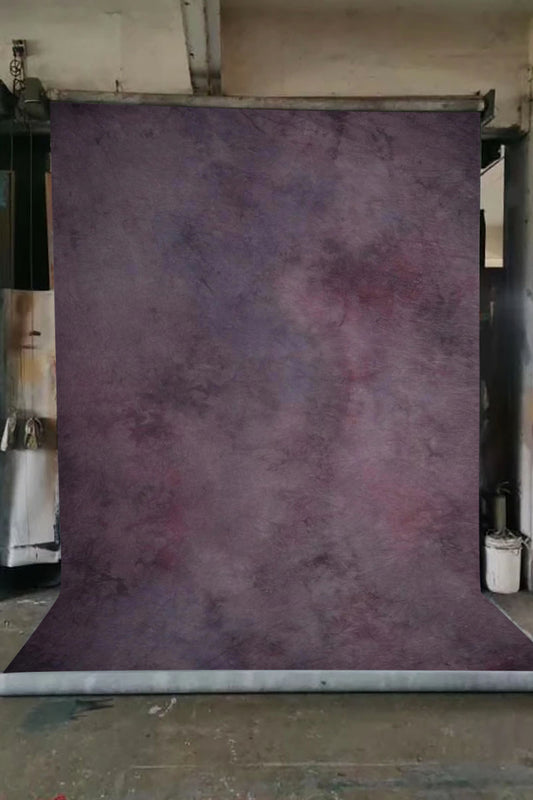 Clotstudio Abstract Dark Purple Textured Hand Painted Canvas Backdrop #clot478