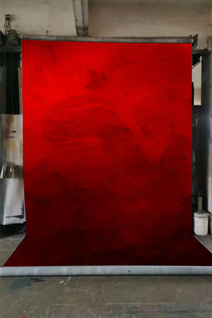 Clotstudio Abstract Red Black Textured Hand Painted Canvas Backdrop #clot477