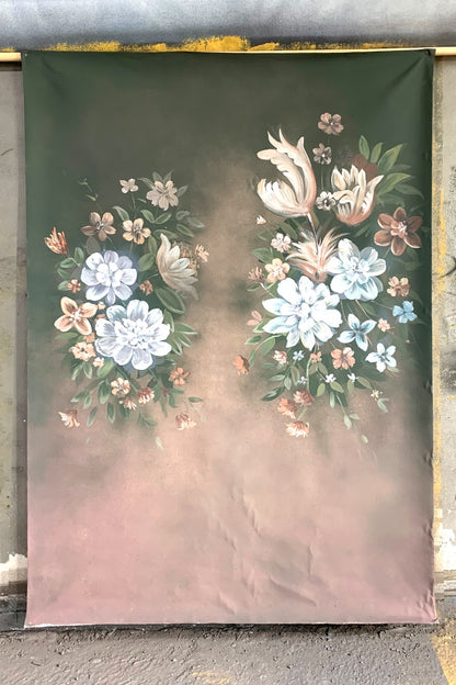 Clotstudio Fine Art Flower Cluster Hand Painted Backdrop #clot466