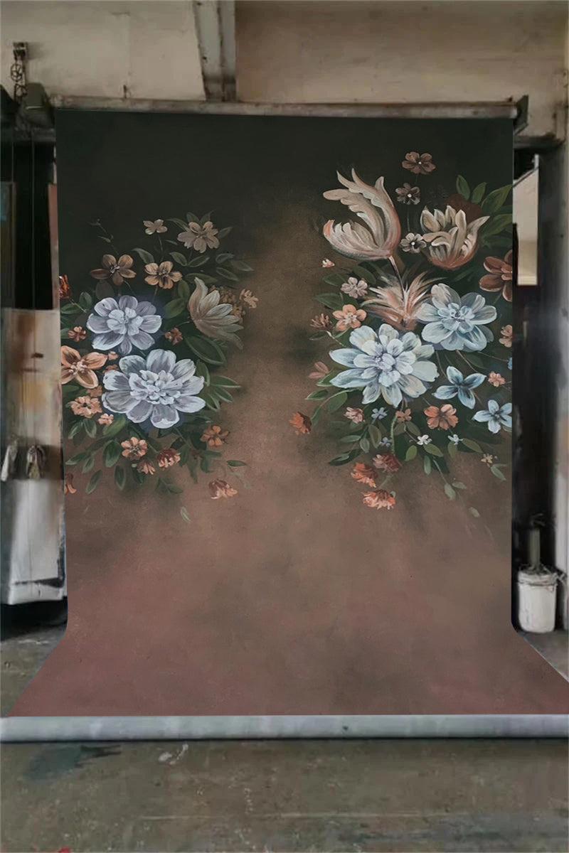 Clotstudio Fine Art Flower Cluster Hand Painted Backdrop #clot466