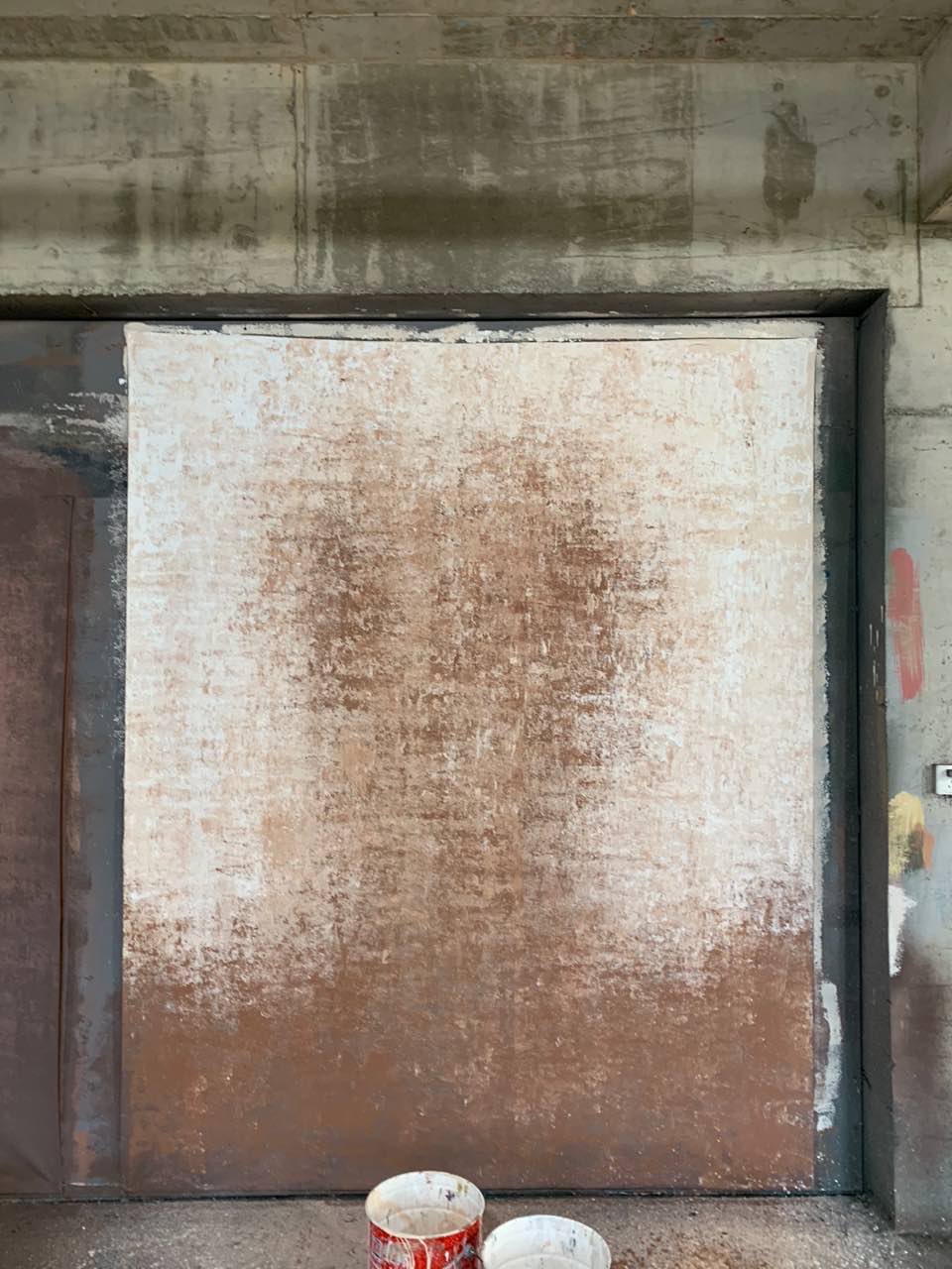 IN STOCK-Clotstudio Abstract Beige Spray Textured Hand Painted Canvas Backdrop #clot49