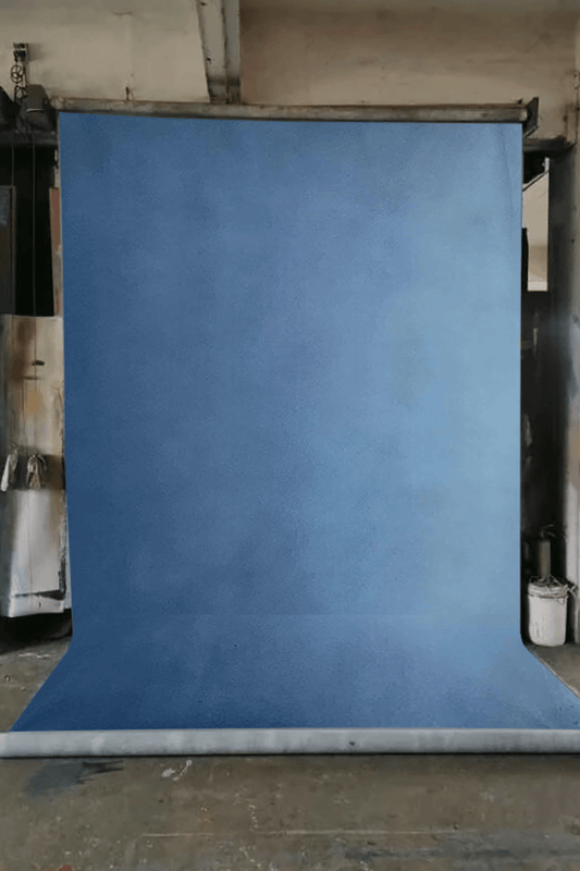 Clotstudio Abstract Blue Textured Hand Painted Canvas Backdrop #clot 124