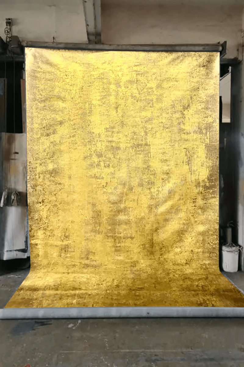 Clotstudio Abstract Golden Textured Hand Painted Canvas Backdrop #clot422