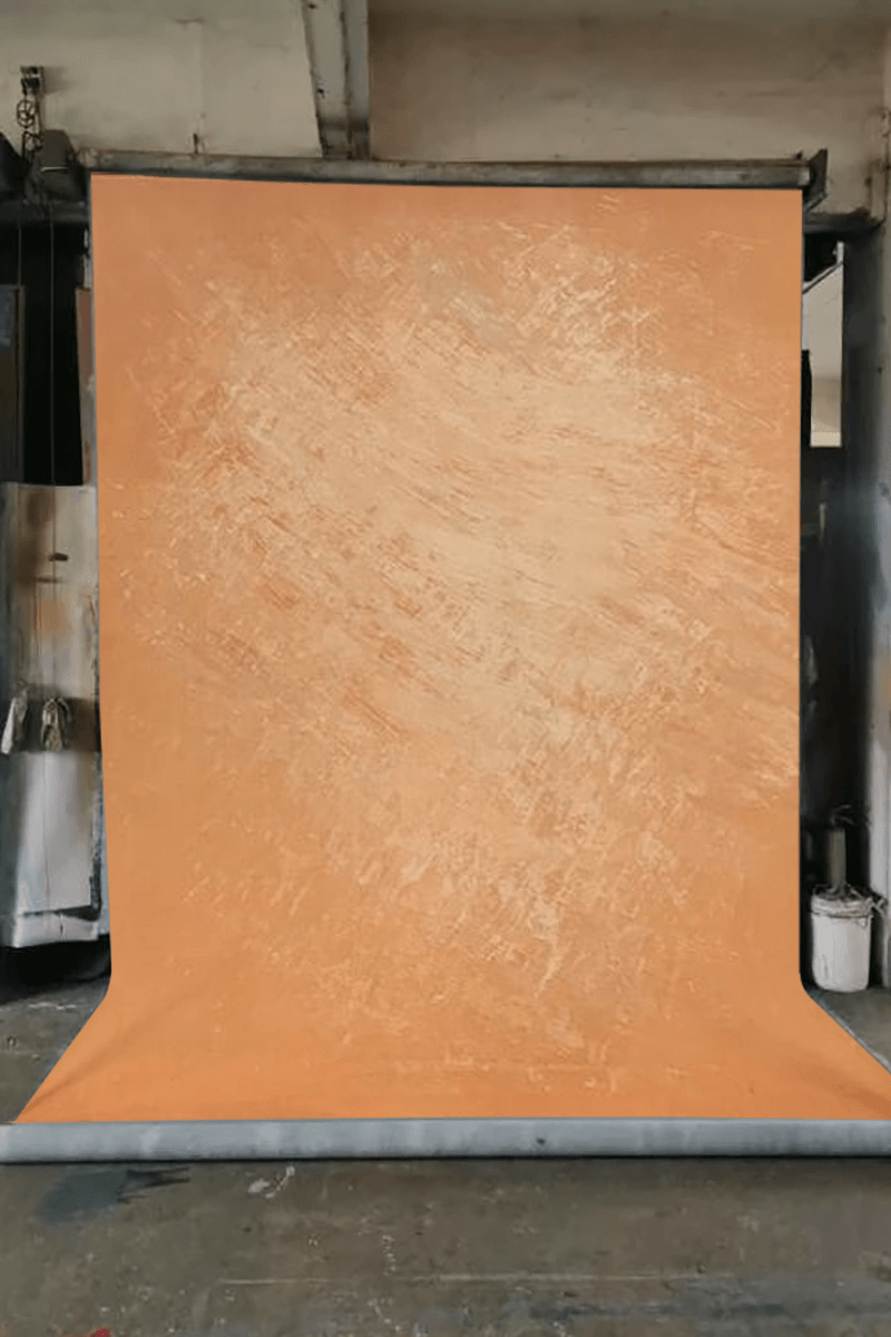 Clotstudio Abstract Orange Textured Hand Painted Canvas Backdrop #clot 82