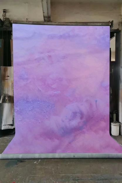 Clotstudio Abstract Pink Purple Textured Hand Painted Canvas Backdrop #clot431